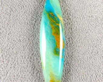 Peruvian Blue Opal Cabochon, Scenic Blue Opal Cab, C6584, Hand Cut by 49erMinerals