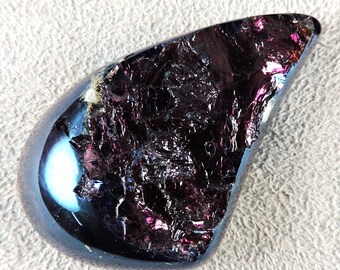 Covellite Cabochon, Magenta Fire and Midnight Blue Covellite Cab,  C6603,  Hand Cut from 49erMinerals