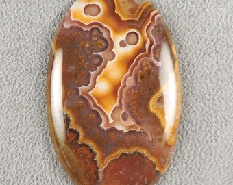 Banded Agate Cabochon, Banded Agate Cab from Mexico, C6556, From 49erMinerals