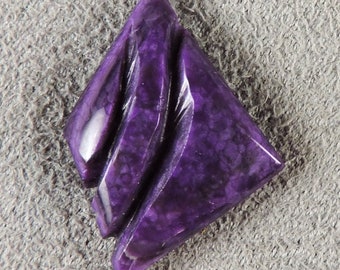 Sugilite Sculpted Cabochon, Purple Sugilite Cab, C6606, Hand Cut by 49erMinerals