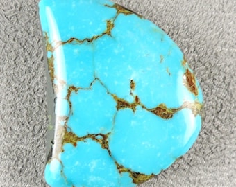 Turquoise Cabochon,  Kingman Turquoise Cab, C6617, Hand Cut by 49erMinerals