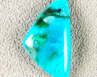 Gem Chrysocolla Cabochon, Gem Silica with Malachite Cab, C6605, Hand Cut by 49erMinerals