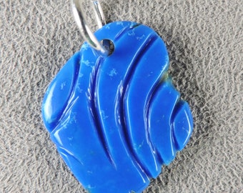 Ceruleite Pendant, Ceruleite Sculpted Necklace, C6637, Hand Cut by 49erMinerals