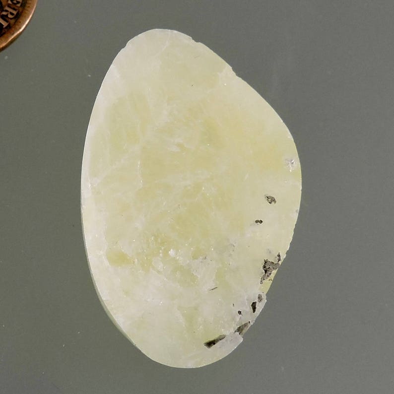 Pendant Cabochon Hand Cut by 49erMinerals C2878 Sun Yellow Brucite Cabochon Designer Brucite Cabochon Brucite Cabochon
