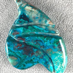 Chrysocolla Malachite Cabochon | Arizona Gemstone | Hand Cut by 49erMinerals | C6673 image 6