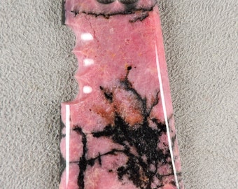 Rhodonite Cabochon, Imperial Rhodonite Cab, C6589, Hand Cut by 49erMinerals