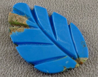 Ceruleite Leaf Cabochon, Blue Ceruleite Cab, C4471, Hand Cut by 49erMinerals