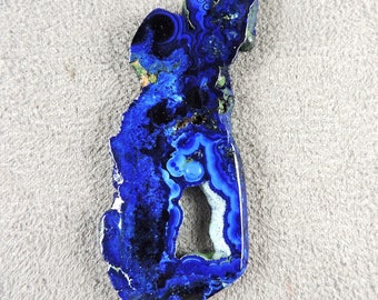 Bisbee Banded Azurite Cabochon, Bisbee Azurite, Banded Eye Azurite, Bisbee Eye Azurite,  C6548 Hand Cut by 49erMinerals