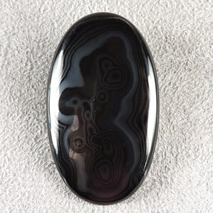 Psilomelane Banded Eye Cabochon, Psilomelane Cab Mexico, C5991, Hand Cut from 49erMinerals