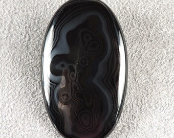 Cabochon psylomélane à oeillets bagués, Psilomelane Cab Mexico, C5991, découpé à la main de 49erMinerals