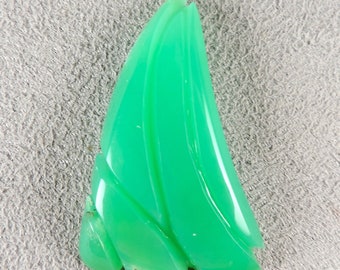 Chrysoprase Hand Sculpted Cabochon from Australia, C6593, From 49erMinerals