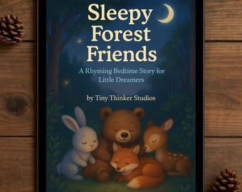 Woodland Bedtime Storybook PDF – Printable Kids Sleep Story + Coloring Page