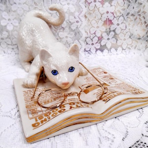 Lenox Cat Figurine - Etsy