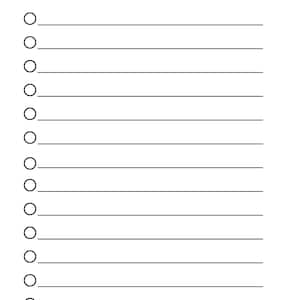 Könnte beinhalten: Eine weiße To-Do-Liste mit schwarzen Linien und Text. Die Worte "TO DO:" stehen oben links und "SMTWTFS" oben rechts. Es gibt Kreise und Linien zum Schreiben von Aufgaben.