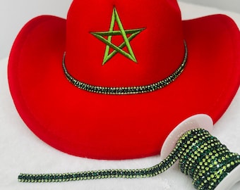 Marokkanischer Westernhut, Kultureller Festival Hut, Einzigartiges Statement Accessoire