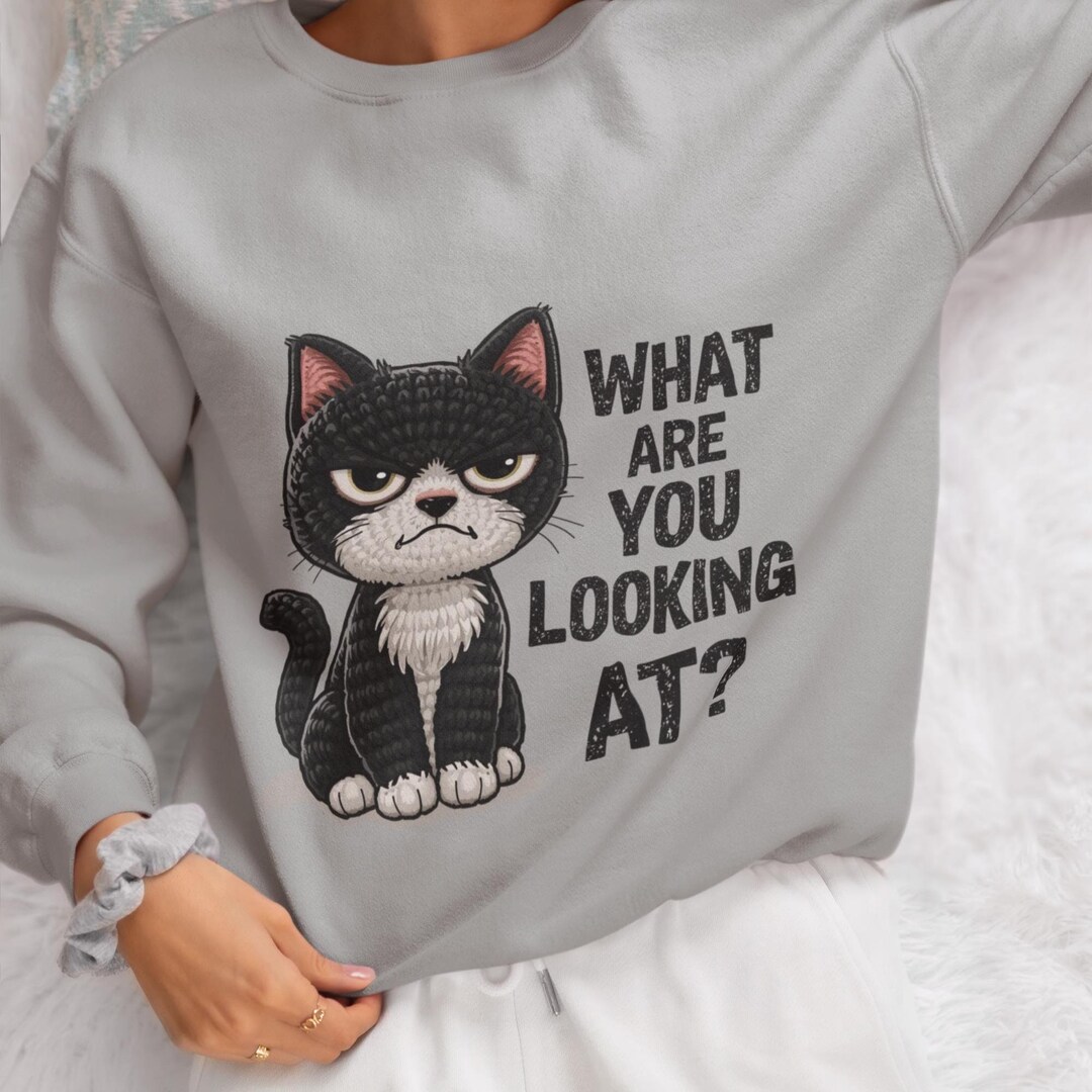 Crochet Sassy Cat PNG | 