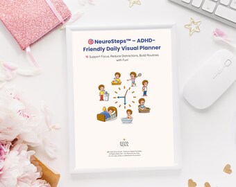 Printable ADHD Routine Chart for Kids – Visual Daily Planner for Calm ...