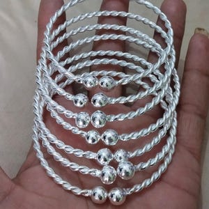 Set Of 7 Bangles, Thick West Indian Bangles, 925 Sterling Silver Bangle, Designer Bangles for women, West Indian Bangles, Handmade Bangles