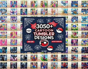 3050+ Cartoon Tumbler Wraps | 12oz Sippy Cup Sublimation Designs | Digital Download PNG | Kids Cup Wraps 300 DPI