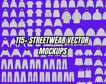 115+ Streetwear Vector Mockup Pack – Png, Svg, Pdf, Ai | Hoodies, T-Shirts, Caps, Beanies, Pants, Jackets, Tote Bags, Balaclavas, Socks