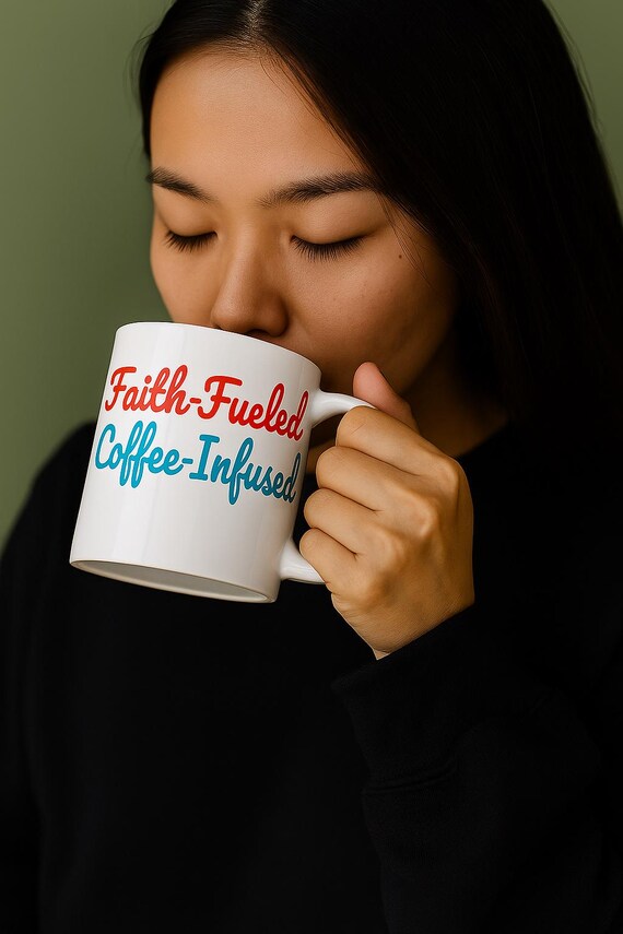 Faithful & Teared Ceramic Mug - Perfect Gift for Coffee Lovers, Office gift, Inspirational Gifts, Motivational Cup, Self-Care Essentials