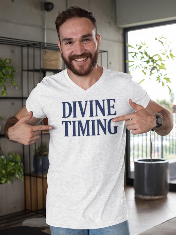 Divine Timing  Cotton Tee, Casual Graphic Shirt, Gift for Tech Lovers, Birthday Gift, Soft Everyday Wear