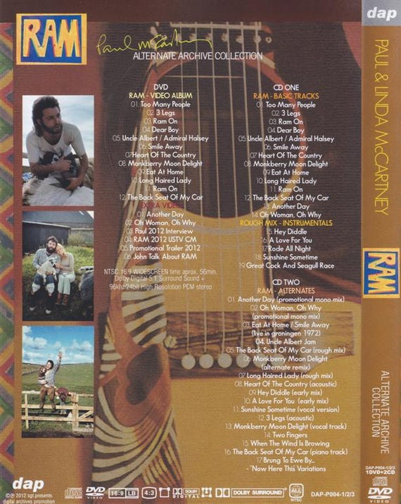 Paul Mccartney Ram Alternate Archive Collection 2 CD & 1 DVD Set