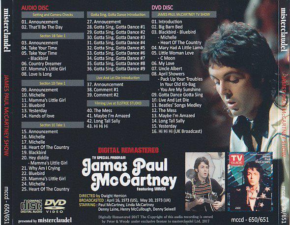 Paul Mccartney TV Special CD/DVD - Remastered Rare 1973 - Etsy