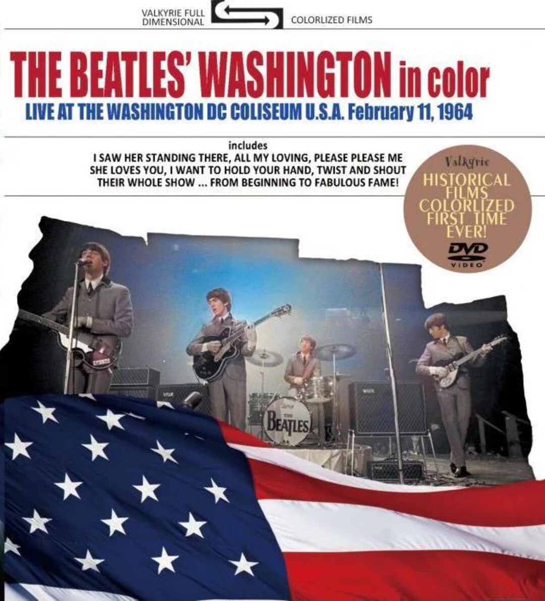 The Beatles Live in Washington, DC Coliseum 1964 in Color DVD Pro