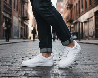 LM Origin™ Bone White Sneakers | Unisex Canvas Shoes