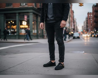 LM Origin™ Stealth Black Sneakers | Unisex Canvas Shoes