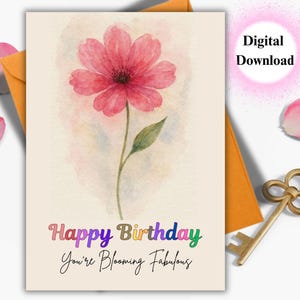 Geburtstagskarte für Sie zum selbst Ausdrucken | Digitale Geburtstagskarten | Geburtstagskarte zum Ausdrucken | Geburtstagskarte Digital | Alles Gute zum Geburtstag