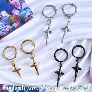 Your Idol KPop Demon Hunters Inspired Earrings,Kpop Demon Hunters Jewelry,Jinu Star Earrings,K-Pop Demon Hunters Gift for Fans & Collectors