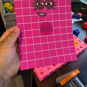 Numberblock 80, Real Math Link Cubes - Etsy
