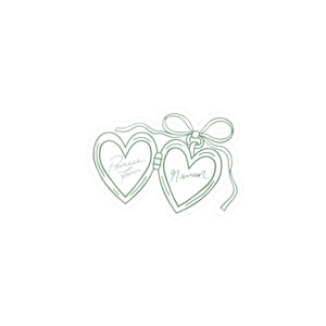 Disney Princess & the Frog Tiana Naveen Vintage hart medaillon vinyl sticker sticker, laptop sticker, auto sticker, waterdichte sticker, leuke sticker