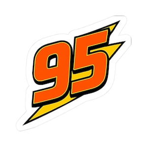 Lightning McQueen #95 Sticker, Disney Pixar Decal