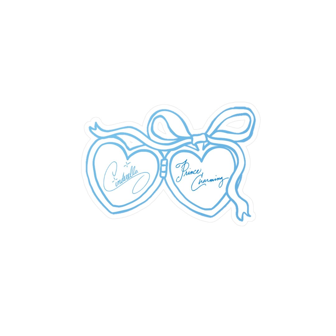 Cinderella & Prince Charming Locket Vinyl Sticker - Disney Fairy Tale ...