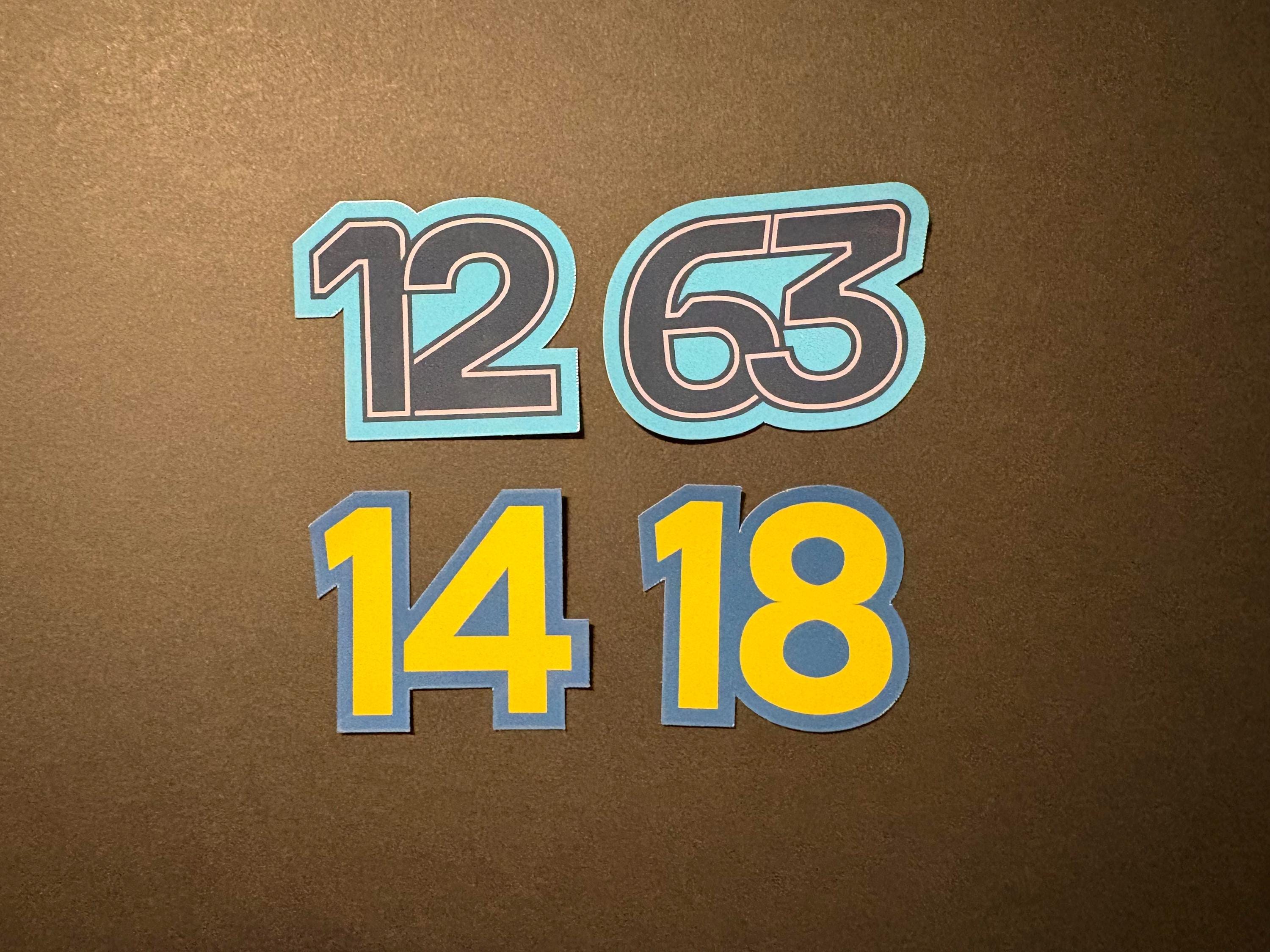 2025 F1 Driver Number Stickers - Etsy