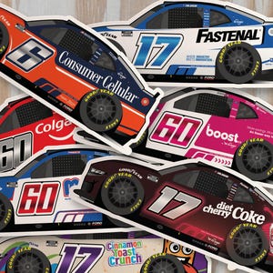 Pegatinas de carreras Keselowski de Roush Fenway de NASCAR 2025