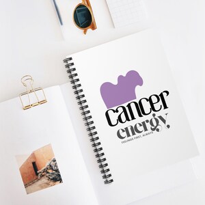 Cancer Sign Spiral Notebook, Cancer Zodiac Journal, Horoscope Journal, Gift for Cancer Zodiac Sign, Writing Journal