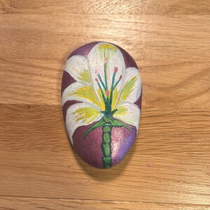 Iris, flower, rock, stone, rocks, stones, rock painting, stone painting, acrylic rock, painted rock, painted rocks, acrylic stone