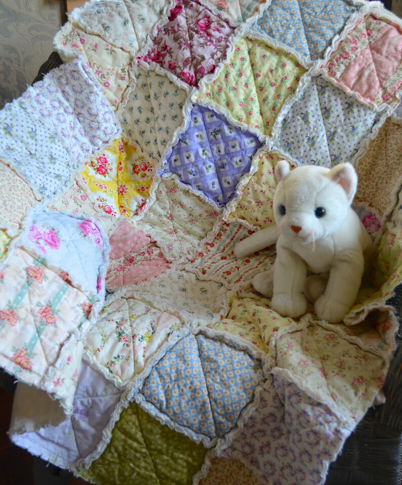 Babies Crib Size Rag Quilt Etsy