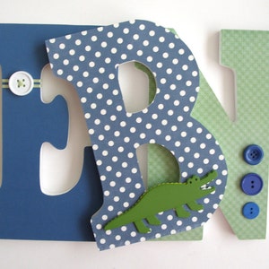 Alligator Custom Wooden Letters, Personalized Nursery Name Décor, Boy Bedroom, Wood Wall Decorations, Baby Shower Gift Bananafish Nantucket