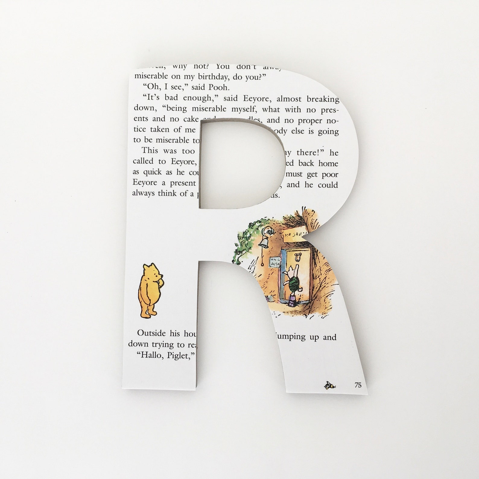 Winnie the Pooh Custom Letters Children's Used Book Etsy