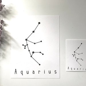 Constellation du Verseau gros caractères