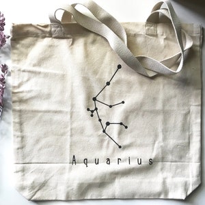 Sac en toile bio Constellation du Verseau