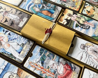 Tarot deck | 22 major arcana | watercolor style