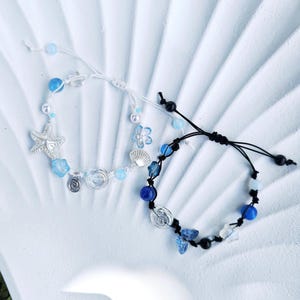 Marine Armbänder. Handgefertigte Armbänder. Sommerliche Armbänder.