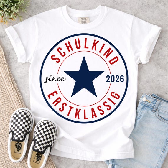 Schulkind Erstklassig 2026 PNG SVG, Einschulung Shirt Design, Erstklässler Schulanfang Motiv, Erste Klasse Digitale Datei