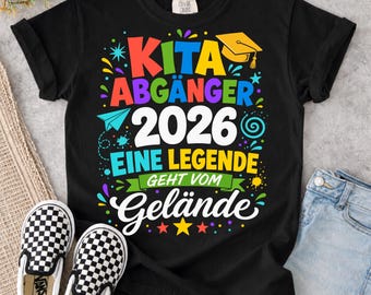 Kita Abgänger 2026 PNG SVG, Einschulung Kindergarten Abschluss Design, Eine Legende Geht Vom Gelände Clipart, German School Digital File